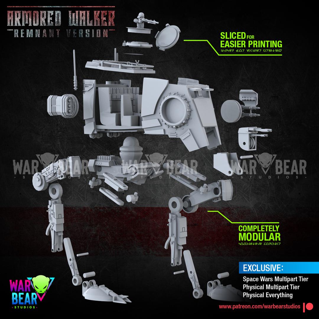 AT-ST Armored Walker Remnant Version by War Bear Studios