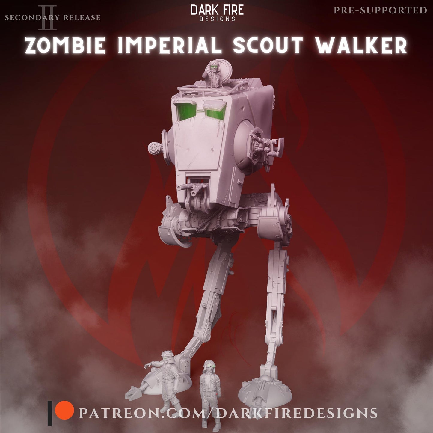 Zombie Imperial Scout Walker by Dark Fire Design