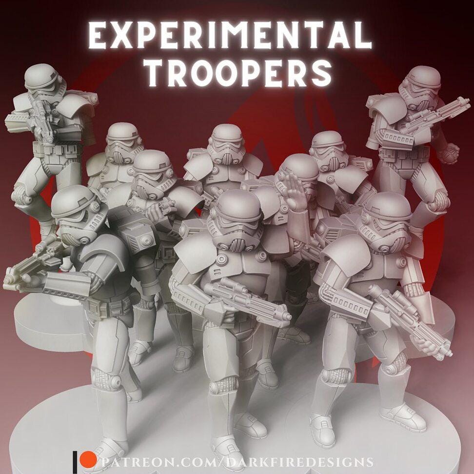 5x Experimental Imperial Troopers by Dark Fire Design
