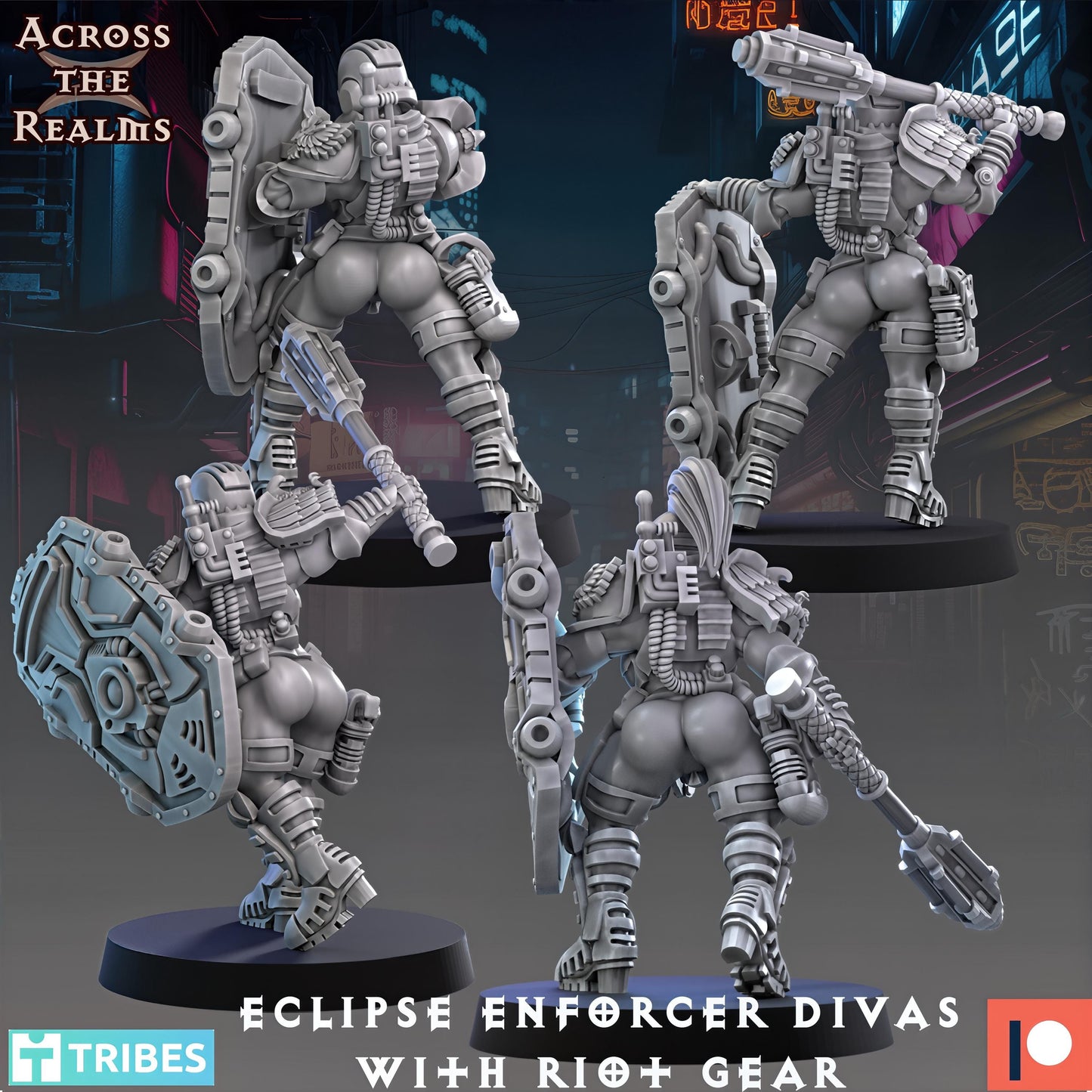 Grimdark Justice Eclipse Enforcer Divas with Rriot Gear by Across the Realms