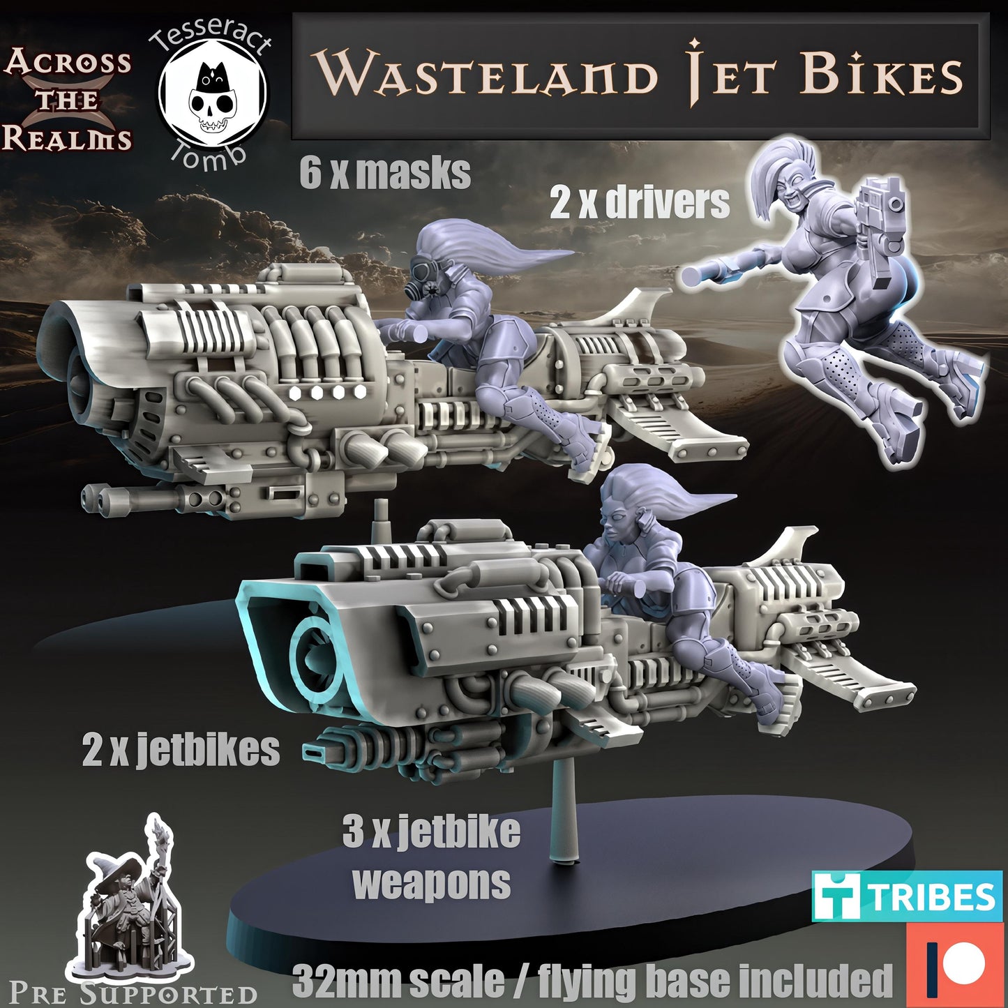Wasteland Jet Bikes 3x by Across the Realms