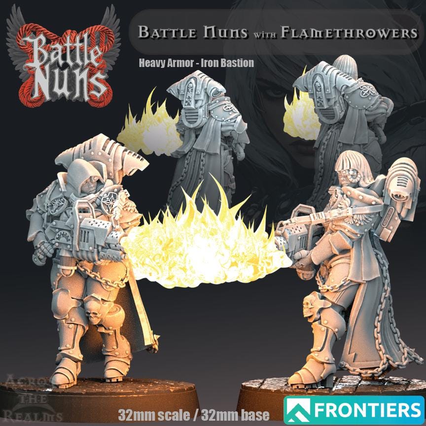 Battle Nuns - Flamethrowers