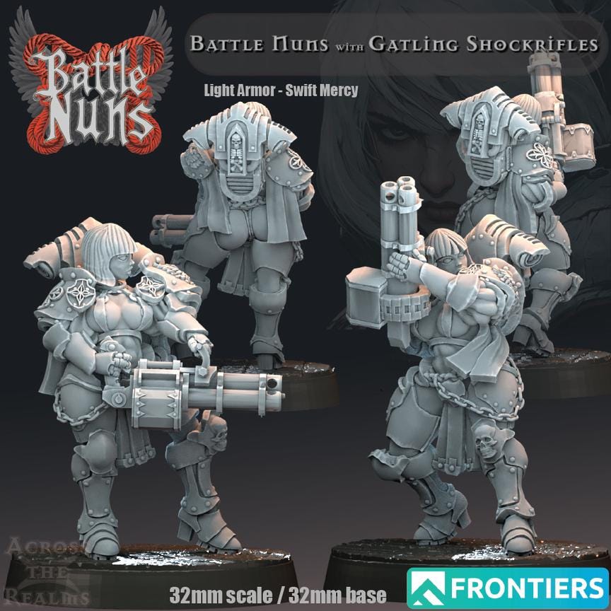 Battle Nuns - Gatling Shockrifles
