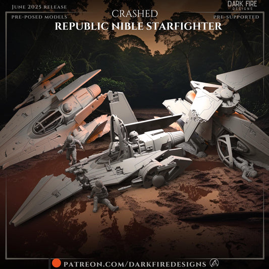 Crashed Republic Nimble Starfighters