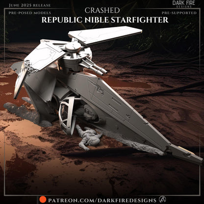 Crashed Republic Nimble Starfighters