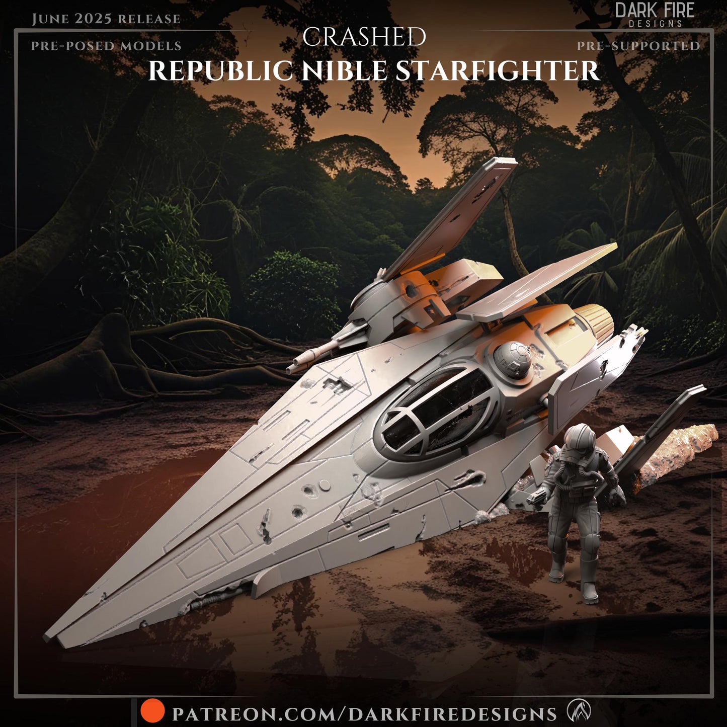 Crashed Republic Nimble Starfighters