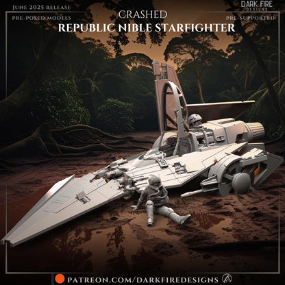 Crashed Republic Nimble Starfighters