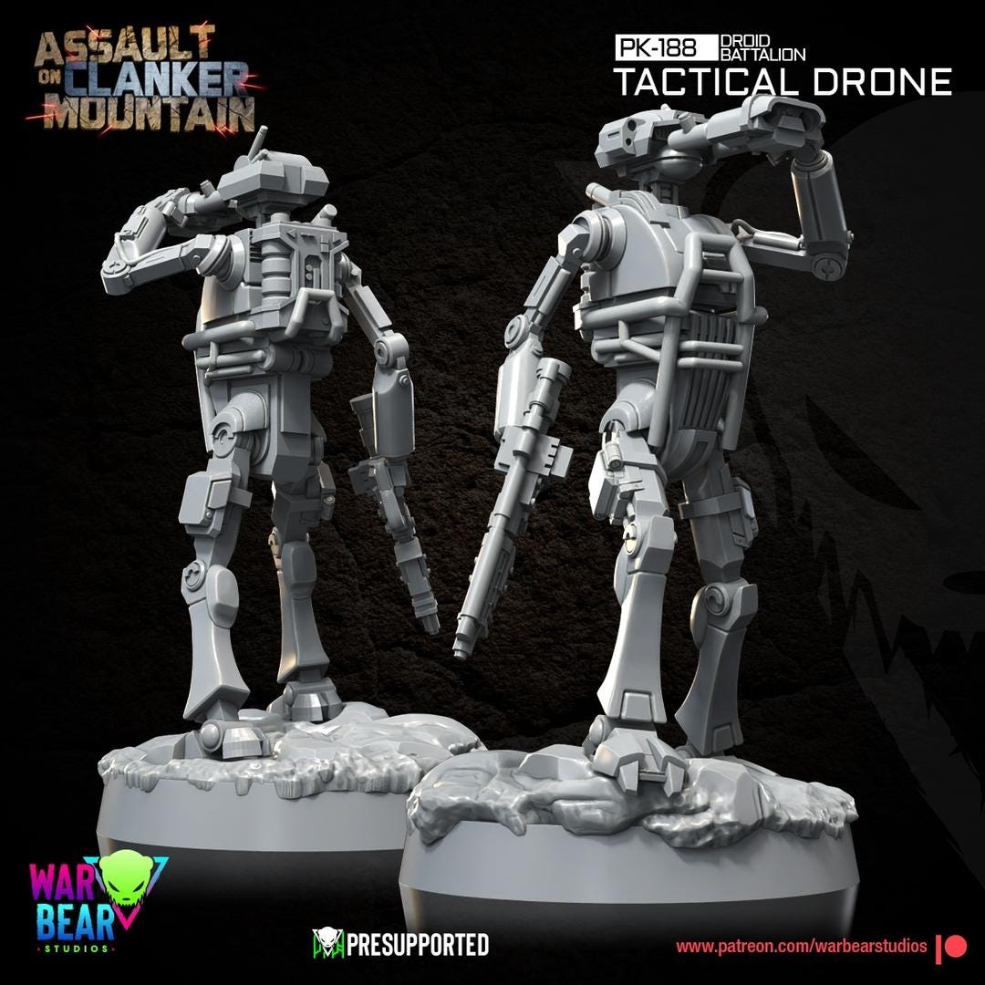 PK-188 Droid Battalion Tactical Drones by War Bear Studios