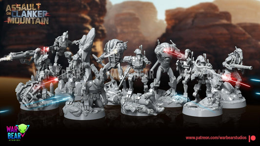 PK-188 Droid Battalion Mountain Skeleton Clankers Specialists by War Bear Studios