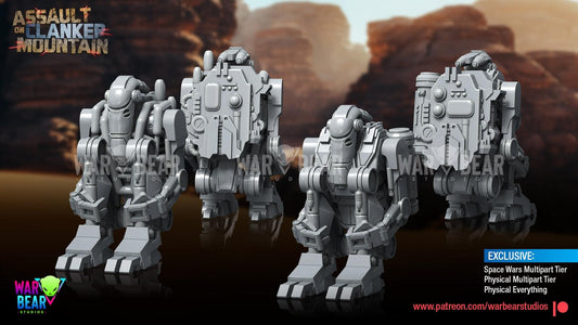 PK-188 Droid Battalion Mountain Skeleton Clankers Charging Droid by War Bear Studios