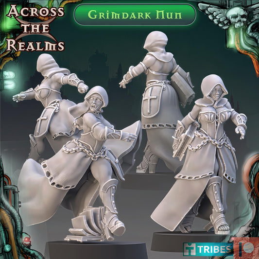 Ecclesiarchy Pinup Grimdark Nun by Across the Realms