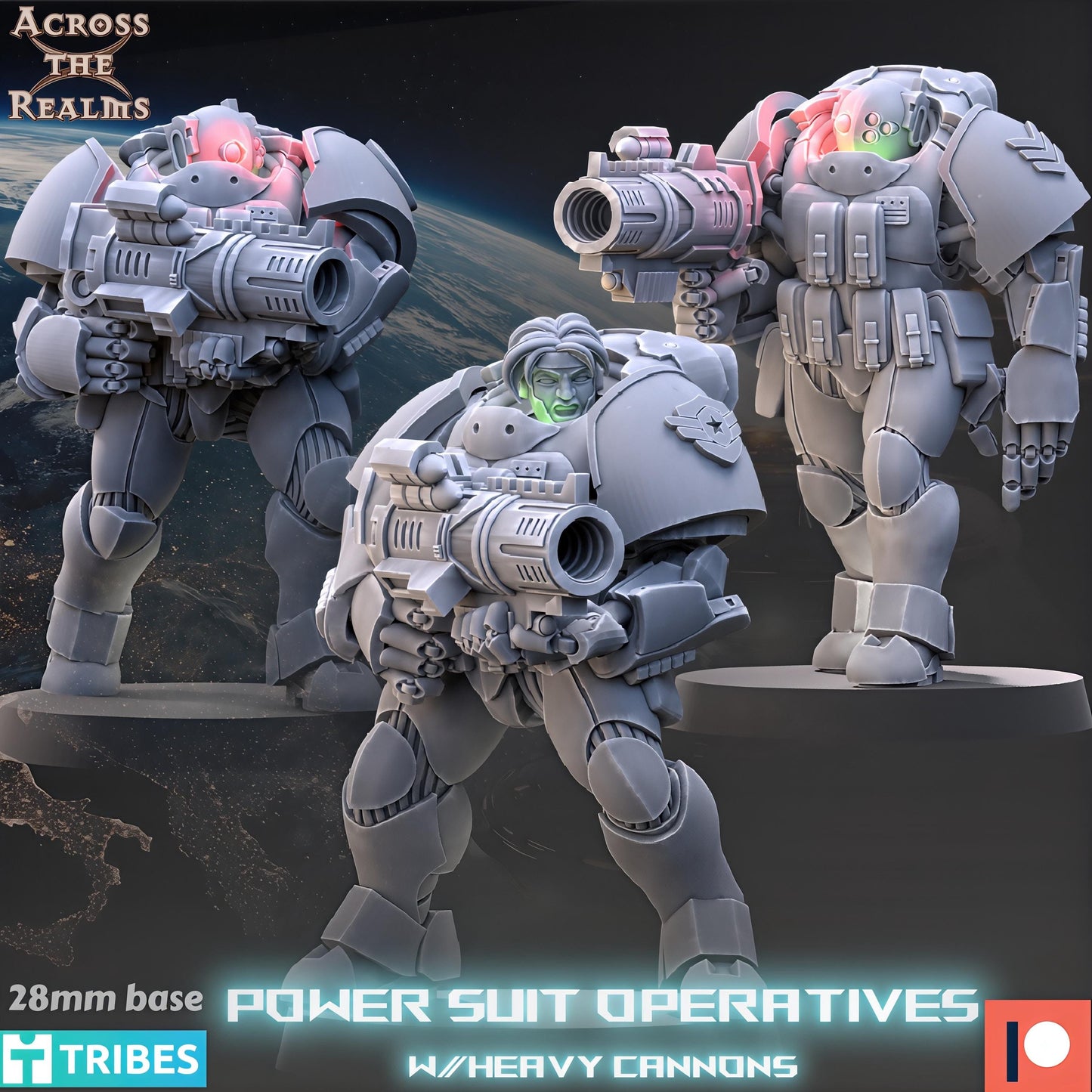 Power Suit Operatives with Heavy Cannons by Across the Realms