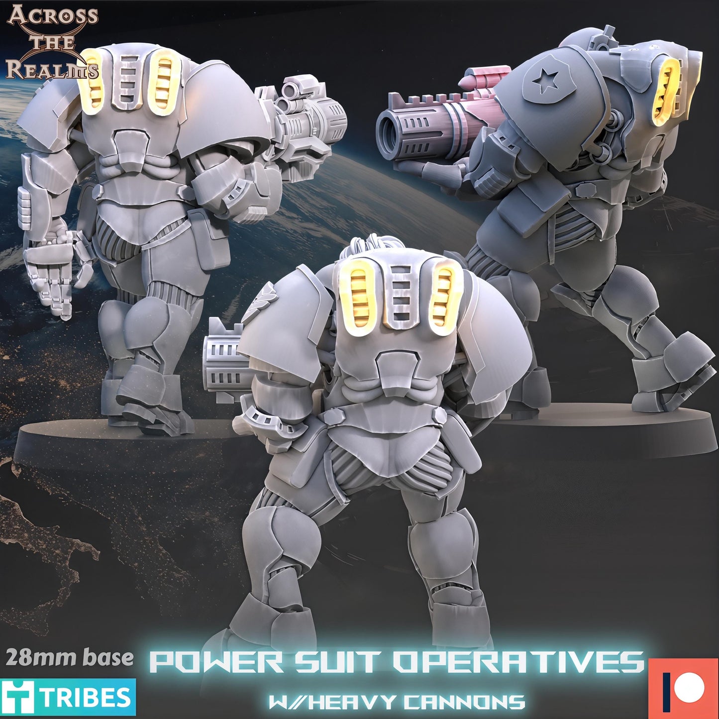 Power Suit Operatives with Heavy Cannons by Across the Realms