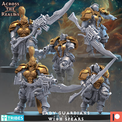 Golden Ladies - Lady Guardian with Spears by Across the Realms