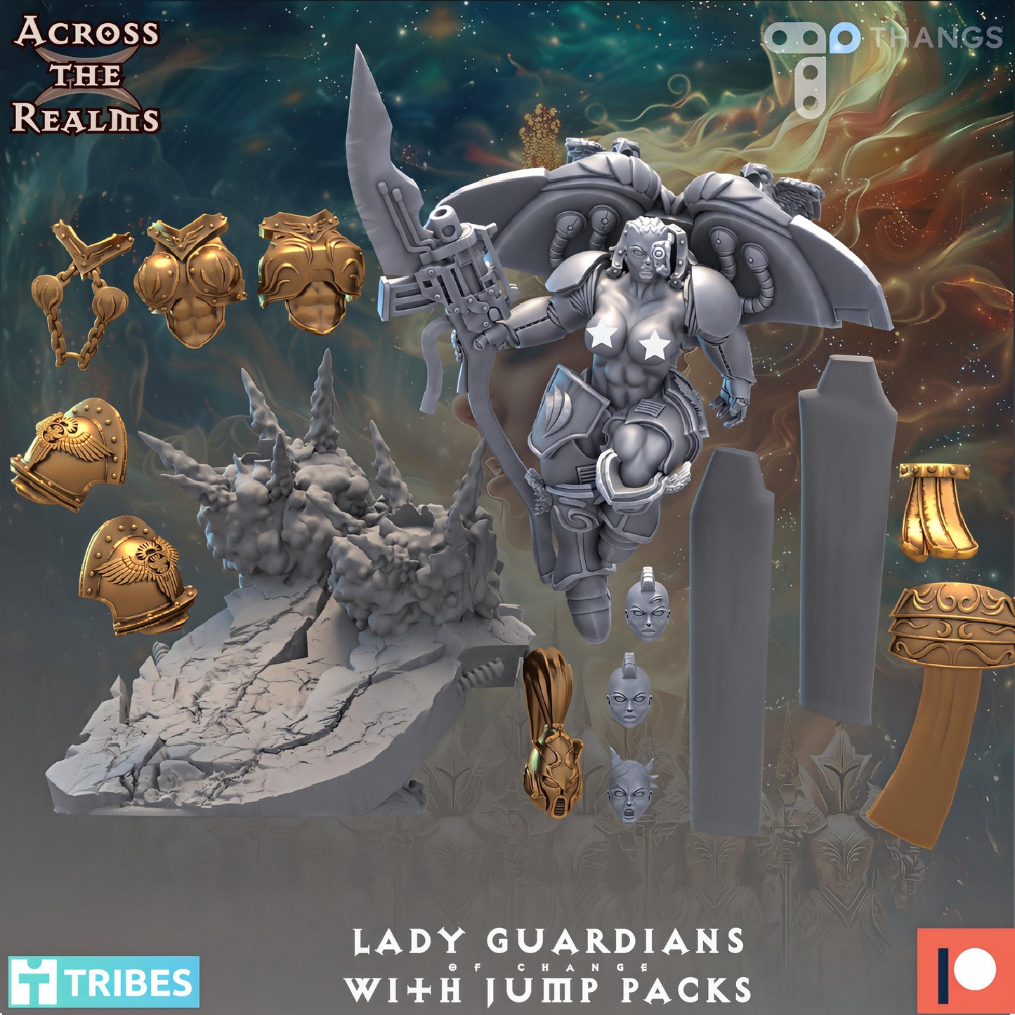 Golden Ladies - Lady Guardian with Jumpack by Across the Realms