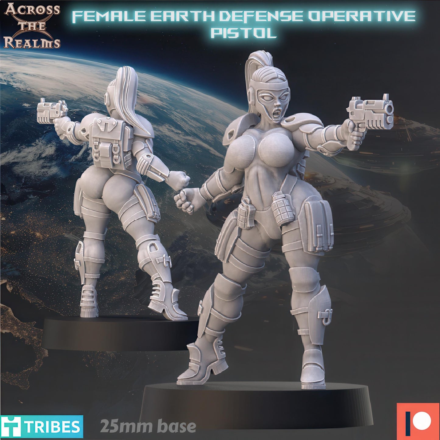 Earth Defense - Female Operative with Pistol by Across the Realms