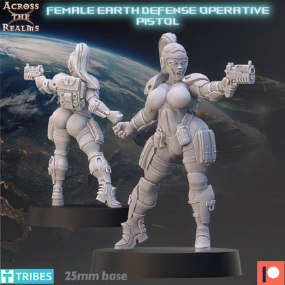 Earth Defense - Female Operative with Pistol by Across the Realms