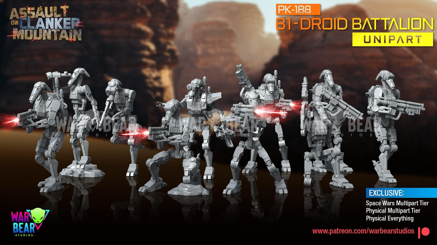 PK-188 B-1 Droid Battalion Mountain Skeleton Clankers by War Bear Studios