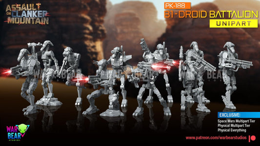 PK-188 B-1 Droid Battalion Mountain Skeleton Clankers by War Bear Studios