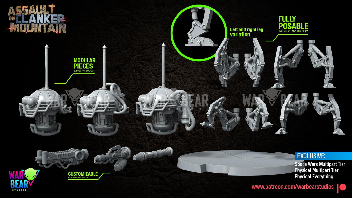 PK-188 B-1 Droid Battalion Mountain Spider Artillery Drone by War Bear Studios