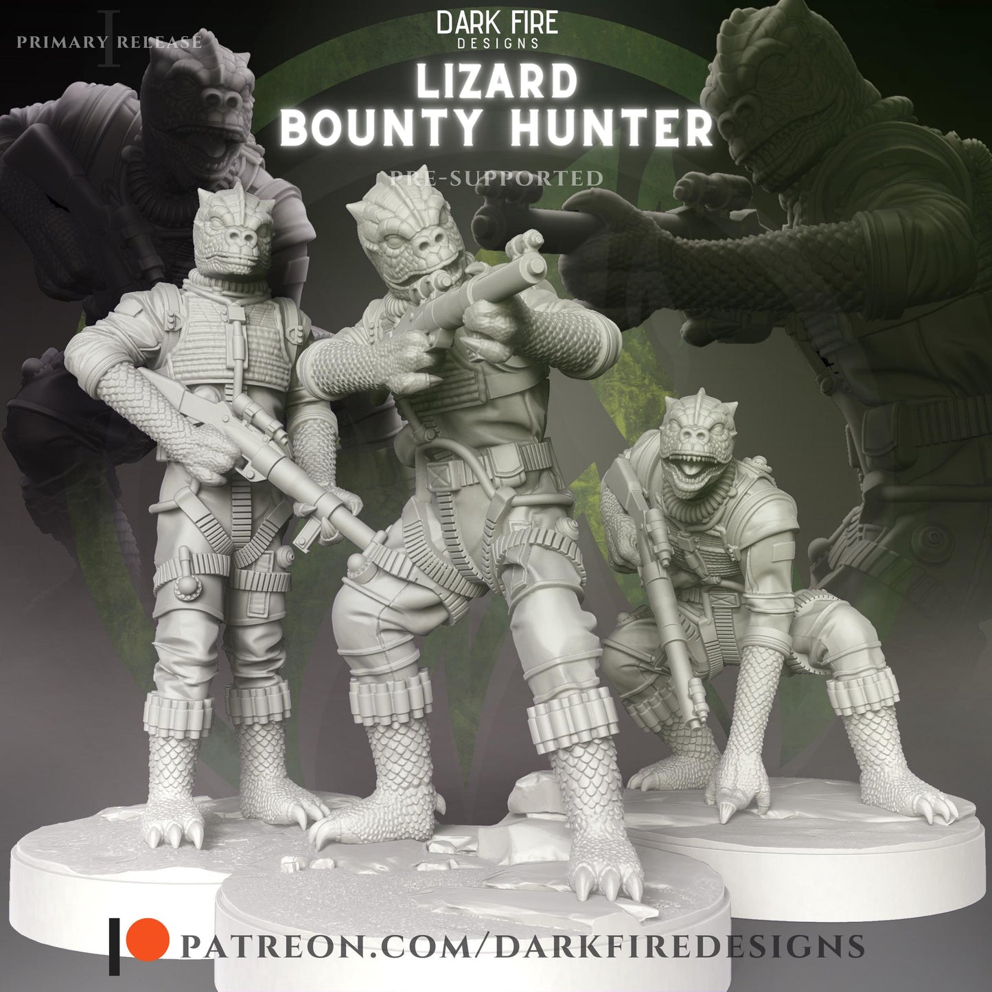 Lizard Bounty Hunter by Dark Fire Design