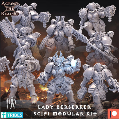 Lady Berserker 7x Sci-fi Modular Kit by Across the Realms