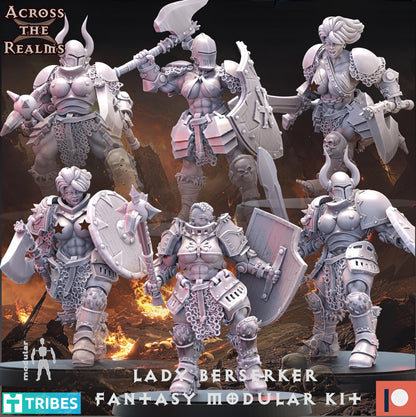 Lady Berserker 6x Fantasy Modular Kit by Across the Realms