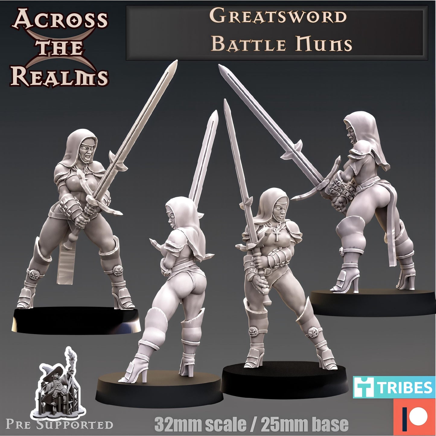 Greatsword Battle Nuns 2x by Across the Realms