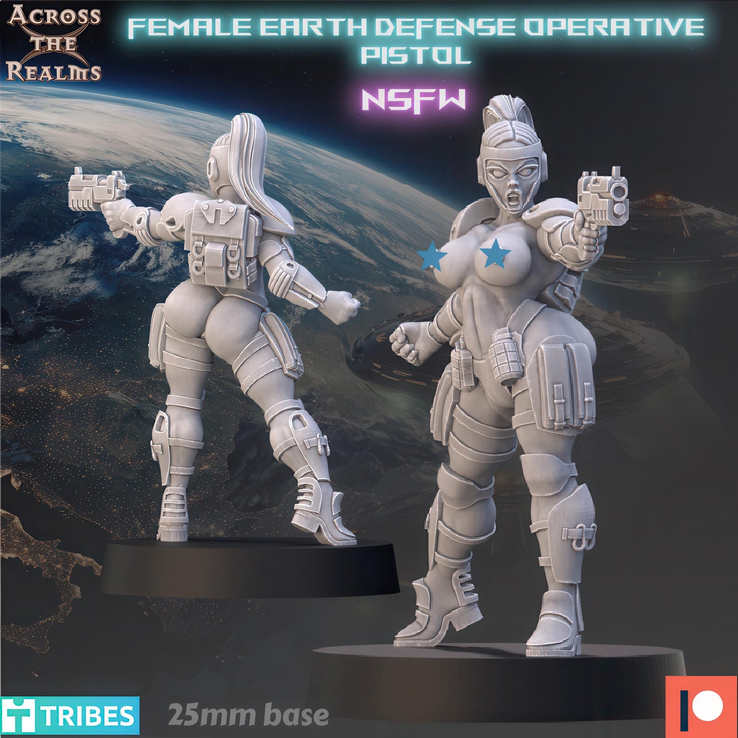 Earth Defense - Female Operative with Pistol by Across the Realms