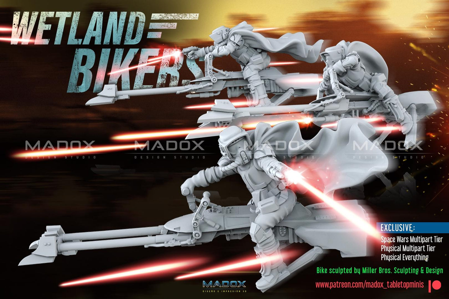 5x Wetland Bikers by War Bear Studios