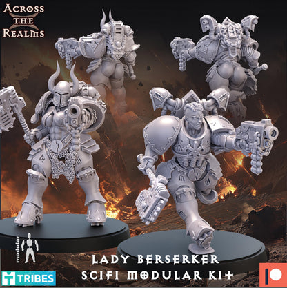 Lady Berserker 7x Sci-fi Modular Kit by Across the Realms