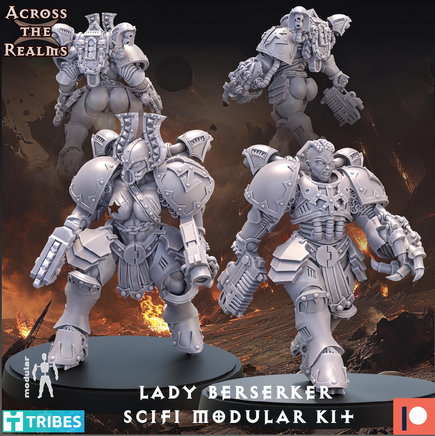 Lady Berserker 7x Sci-fi Modular Kit by Across the Realms