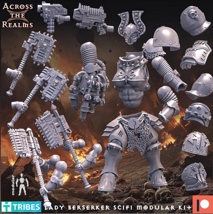 Lady Berserker 7x Sci-fi Modular Kit by Across the Realms