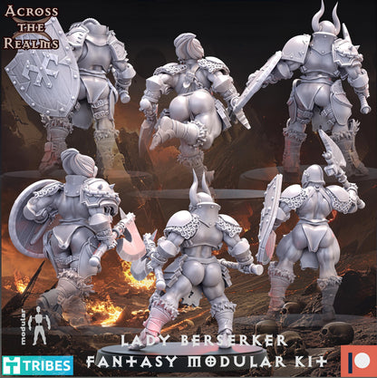 Lady Berserker 6x Fantasy Modular Kit by Across the Realms