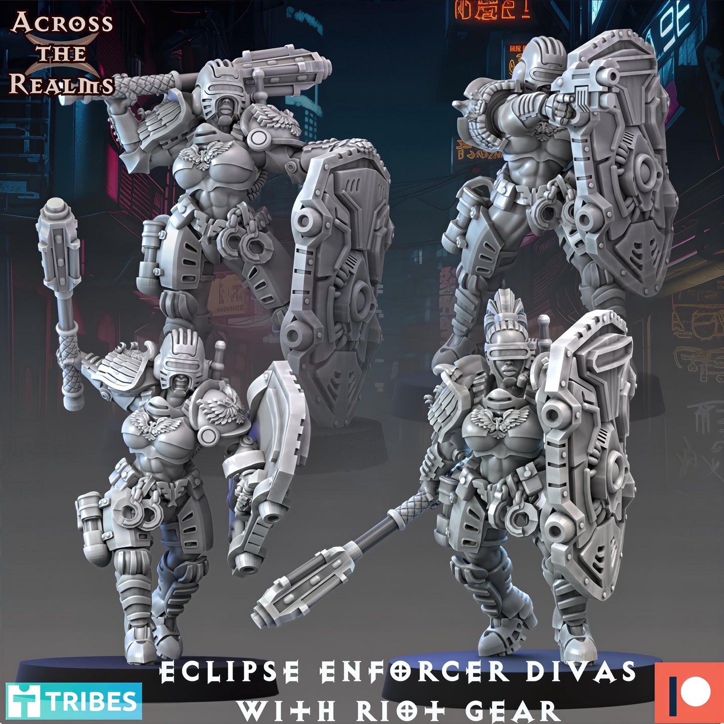 Grimdark Justice Eclipse Enforcer Divas with Rriot Gear by Across the Realms