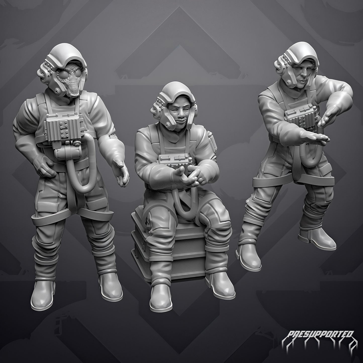 Alpha Wing Idle Pilots by Skullforge